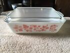 Pyrex Pink Gooseberry 503 Refrigerator Dish With Lid