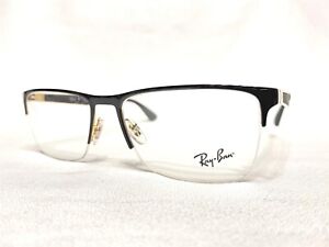 NEW Ray Ban RB6335 2890 Mens Black & Gold Modern Eyeglasses Frames 56/17~145