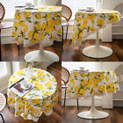 Lemon Printed Lace Round Tablecloth Dining Kitchen Party Table Cloth Cover Decor