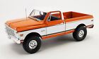 Acme A1807213 1/18 Scale 1972 Chevy K-10 4x4 Diecast Replica Truck Orange/White
