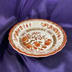 SPODE INDIAN TREE (RUST/ORANGE/RED TRIM/SCALLOPED) Cereal Bowl 6 1/4