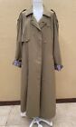 Trench Coat branded waterproof fabric Vintage Khaki Belted Double Breast Rain