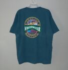 Vintage Gauley River Whitewater Rafting Faded Green Shirt Adult XXL 1990s 90s