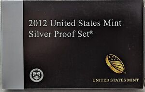 2012 S US Mint Silver Proof Set - 14 Coins w/ Box & COA