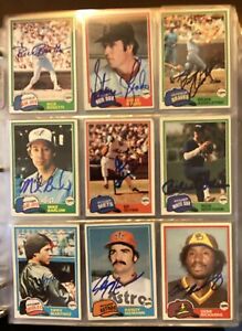 1981 TOPPS BASEBALL SIGNED AUTOGRAPHED CARDS