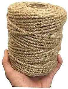 5mm Jute Twine, 328 Feet Braided Natural Jute Rope, Heavy Duty and 5mm*328ft