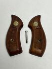 Smith & Wesson S&W Vtg Factory Wood Grips Pair, J Frame, Round Butt w/ Screw