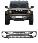 For 2021 2023 Ford Bronco Matt Black Grille Mesh Raptr Style Lights Amber (For: 2021 Ford Bronco Sport)