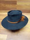 Vintage Akubra Cattleman Outback Hat Black Good Condition--size 61 (7 5/8)
