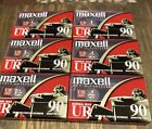 Lot of 6 NEW Maxwell UR 90 Minute Blank Audio Cassette Tapes Sealed Ships FREE
