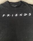Vintage FRIENDS TV Show T Shirt Black Graphic Tee Short Sleeve Youth XL