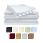 Platinum Level Sheets 400 Thread 100% Cotton Sateen Dobby Stripe Bed Sheet