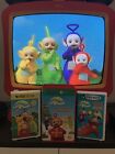 Teletubbies VHS Tape Lot - Merry Christmas Teletubbies, Go Exercise & Here Come