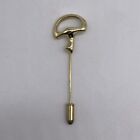 Vintage Gold Tone Mushroom Stick Pin Brooch
