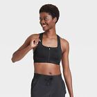 Women's High Support Sculpt Zip-Front Sports Bra - All in Motion Black 38DD