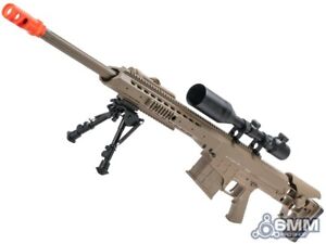 Barrett Licensed M98B MRAD w/ Folding Stock Airsoft AEG Sniper Rifle Color: Tan