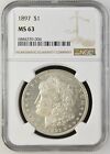 1897 MORGAN NGC MS63-WHITE, SHINY, LOOKS VERY PL ON BOTH THE OBV AND REVERSE