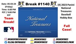 New ListingPITTSBURGH PIRATES 2023 Panini National Treasures CASE 4 BOX Break #1140