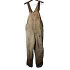 Carhartt Mens Bib Overalls 34x34 Highly Distressed Insulated Double Knee