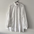 Rochester White Button Down Dress Shirt Size 19 36/37 100% Egyptian Cotton
