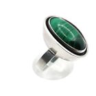 Noble Women's Ring Silver 925 with Malachite Gemstone