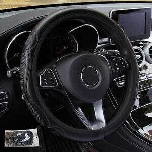 Breathable Car Steering Wheel Cover Leather Anti Slip 15''/38cm Auto Accessories (For: 2022 Kia Rio)