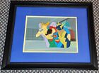 SUPERFRIENDS PRODUCTION ANIMATION CEL OF SUPERMAN , HAWKMAN AND BLACK VULCAN OBG