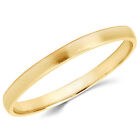 14K Yellow Gold 2mm 3mm 4mm 5mm Brush Comfort Finish Fit Wedding Band Ring