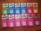 Lot of 12 Texas Instrument TI-30X IIS Solar Calculators, TESTED Pink Blue