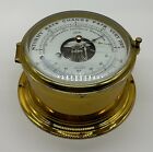 New ListingSchatz Brass Ship's Compensated Precision Barometer & Thermometer, West Germany