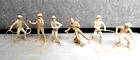 Vintage 1960's Louis Marx 6 Inch Western Cowboys Lawmen Plastic Toy Figures x 6