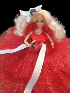 1988 HAPPY HOLIDAYS BARBIE 1st Special Edition Christmas Mattel Doll Must See