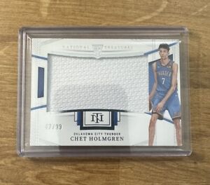 New ListingCHET HOLMGREN 2022-23 NATIONAL TREASURES ROOKIE JUMBO MATERIAL PATCH ROOKIE /99