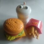 Vtg Fisher Price Play Fun with Food McDonald’s Cheeseburger, Fries & Shake Toy