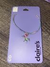 Claire’s Rainbow Hologram Silver Corded Unicorn Necklace Nwt