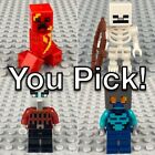 LEGO Minecraft Minifigures - YOU PICK - Steve Alex Enderman Mobs Skins Villagers