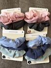 Lot of 12 Scrunchie Hair Tie With Zipped Hidden Pocket NEW Pink Gray Blue New