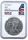 2019 1oz Silver American Eagle NGC MS69 - Made In The USA Holder