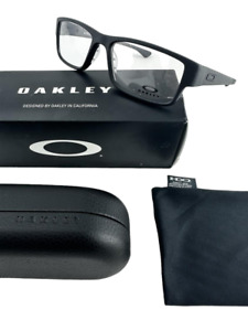 Oakley NEW Airdrop Satin Black Rectangle Frames 57-18-143 Eyeglasses OX8046 Set