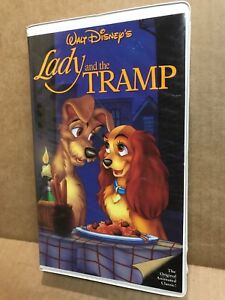Walt Disney's Lady and the Tramp Black Diamond VHS The Classics Edition Red Sig