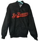 Vintage San Francisco Giants Diamond Jacket Black Satin Size XL Starter Dugout