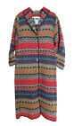Vtg Wooded River Long Blanket Duster Jacket Coat Womens Size M Western Aztec USA