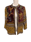 Vintage Sag Harbor Tapestry Brocade Boho Blazer Jacket Colorful Size 10 Euc