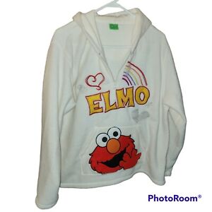 Elmo Streetwear Fleece Hoodie Urban Fashion Popup Graphic Embroidered Sweatshirt