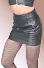 Black Lambskin Leather Mini Skirt