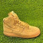 Nike Air Force 1 Hi Men Size 10 Brown Athletic Leather Shoes Sneakers 806403-200