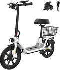 Gotrax FLEX Electric Scooter with Seat for Adult, 18.6Miles Range&15.5Mph Power