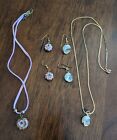 Vintage Jewelry Lot Of 2 Sets Mixed Costume Earrings And Necklace J6
