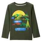 $26 TEA collection mountain bear t-shirt 8 olive green long sleeve boys tee