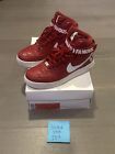 Supreme World Famous Air Force 1 High Size 7 Red White AF1